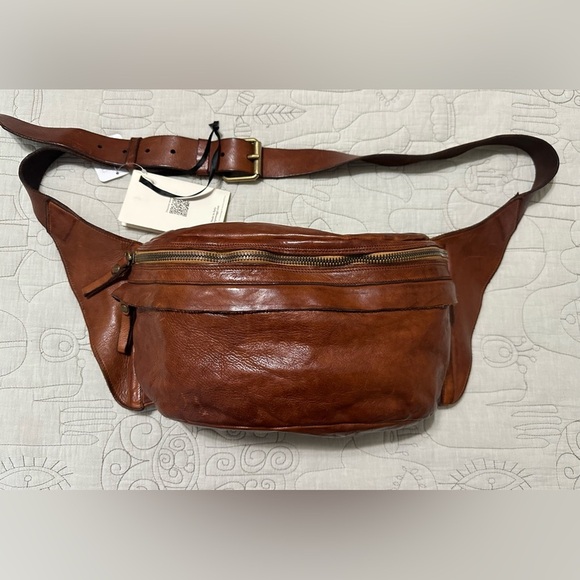 NEW Campomaggi Leather Brato Belt Bag True Cognac - Picture 5 of 13
